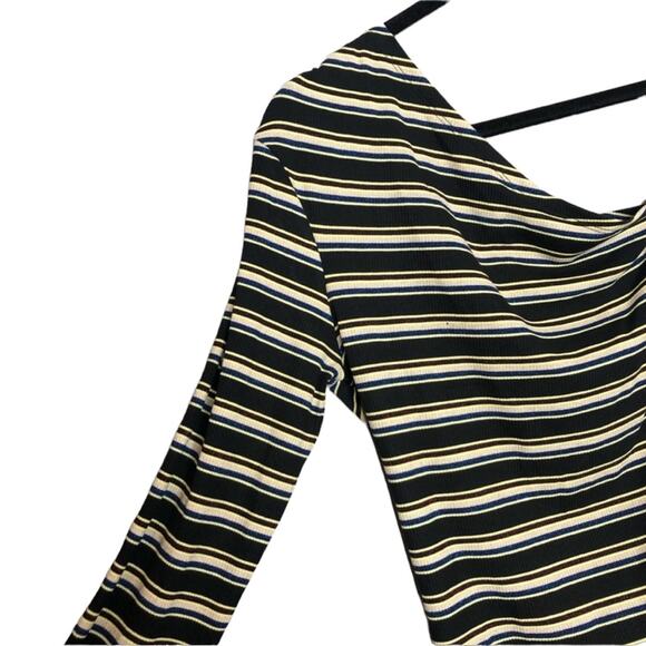 NWOT Bishop+Young One Sleeved Striped Top Size Small - Picture 3 of 6